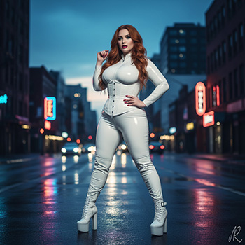 Lilli in white Latex